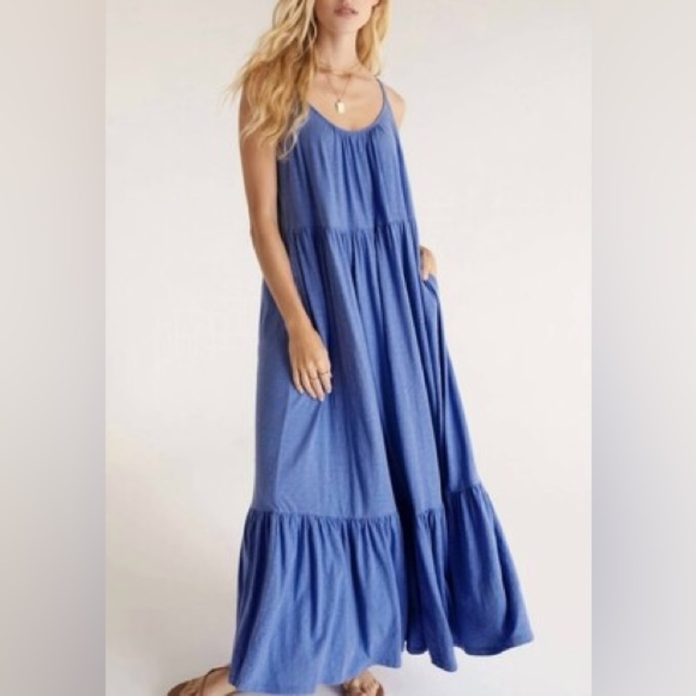 Z Supply “Lido” maxi dress in Pacific Blue, Small